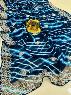 Karishma Madhuri Leheriya Print Georgette Saree Wholesale