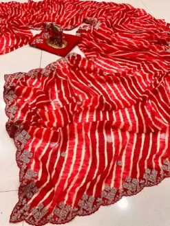 Karishma Pitta Leheriya Sawan Special Saree Wholesale