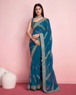Kiara Balaji Party Wear Soft Pure Taby Silk Saree Wholesale