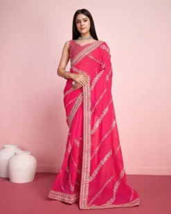 Kiara Balaji Party Wear Soft Pure Taby Silk Saree Wholesale
