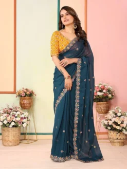 Kiara Bhavani Organza Silk Saree Wholesale