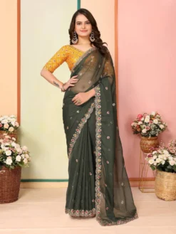 Kiara Bhavani Organza Silk Saree Wholesale