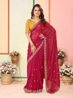 Kiara Bhavani Organza Silk Saree Wholesale
