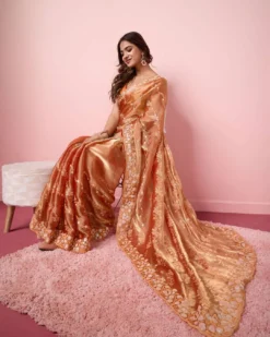Kiara Canberry 2 Burberry Silk Saree Wholesale