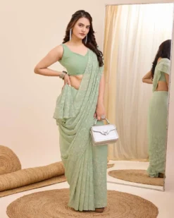 Kiara Panch Ratna Faux Georgette Sequence Saree Wholesale