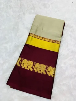 Kriti Elephant Daily Wear Cotton Silk Saree Under 500