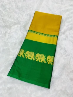 Kriti Elephant Daily Wear Cotton Silk Saree Under 500