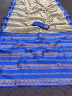 Kriti Kalyani Cottan with Gold Jari Silk Saree Wholesale