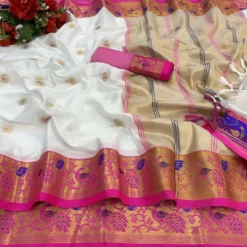 Kriti Peapock Paithani Cotton Silk Saree Wholesale