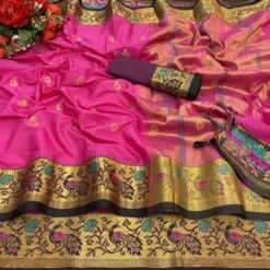 Kriti Peapock Paithani Cotton Silk Saree Wholesale