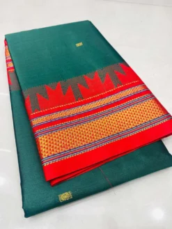 Kriti Temple Paithani Pure Cotton Silk Saree Wholesale