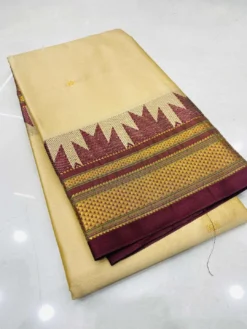 Kriti Temple Paithani Pure Cotton Silk Saree Wholesale