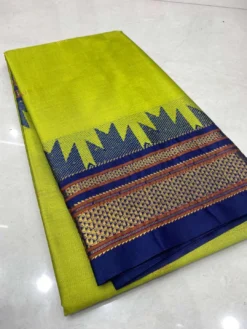 Kriti Temple Paithani Pure Cotton Silk Saree Wholesale