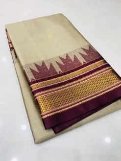 Kriti Temple Paithani Pure Cotton Silk Saree Wholesale