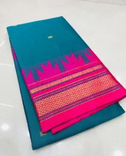 Kriti Temple Paithani Pure Cotton Silk Saree Wholesale