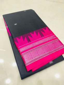 Kriti Temple Paithani Pure Cotton Silk Saree Wholesale
