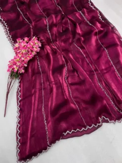 Kusum Hand Work Heavy Jimmy Choo Saree Wholesale