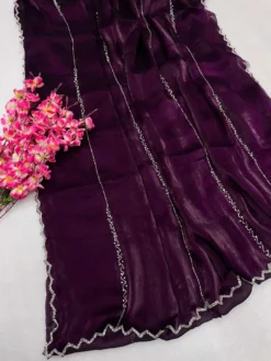 Kusum Hand Work Heavy Jimmy Choo Saree Wholesale