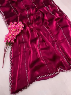 Kusum Hand Work Heavy Jimmy Choo Saree Wholesale