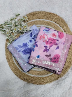 Kusum Kalki Soft Chinon Silk Sequence Saree Wholesale