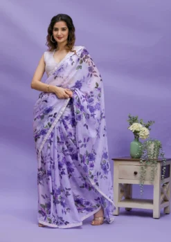 Kusum Kalki Soft Chinon Silk Sequence Saree Wholesale