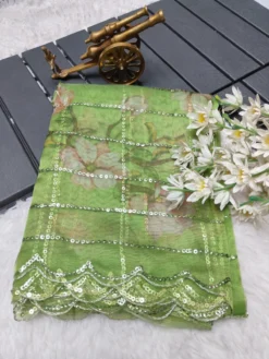 Kusum Megha Trending Sequence Work Organza Party Wear Saree