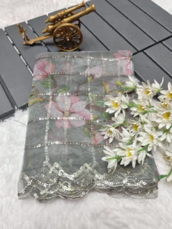 Kusum Megha Trending Sequence Work Organza Party Wear Saree