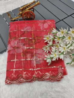 Kusum Megha Trending Sequence Work Organza Party Wear Saree