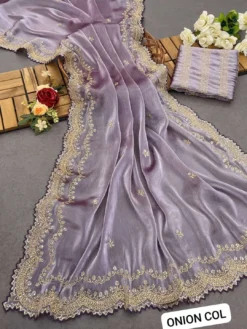 Kusum Owl Barbary Silk Designer Saree