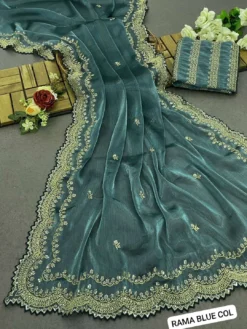 Kusum Owl Barbary Silk Designer Saree