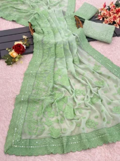 Kusum PALLAVI Chiffon Georgette Saree Wholesale