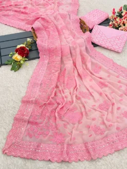 Kusum PALLAVI Chiffon Georgette Saree Wholesale