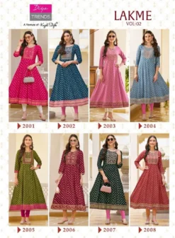 Lakme Vol 2 By Diya Trends Rayon Fancy Kurti