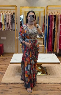 Madhuri 118 Ready to wear Cording Saree with Designer Blouse