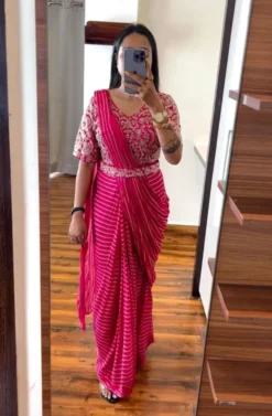 Madhuri 121 Ready to wear Digital Print Saree with Embroidery Blouse