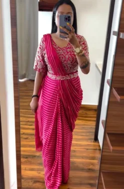 Madhuri 121 Ready to wear Digital Print Saree with Embroidery Blouse