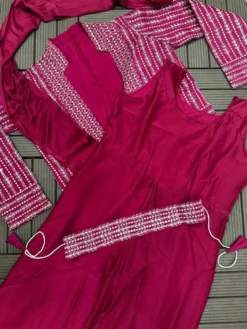 Madhuri 125 Designer Gown With Koti Dupatta