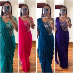 Madhuri Heavy Chinon Ready To Wear Saree