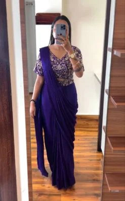 Madhuri Heavy Chinon Ready To Wear Saree