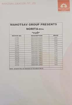 Mahotsav Norita 43700 Gajri Designer Saree