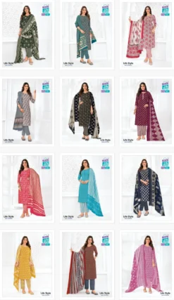 Mcm Life Style Vol 9 Cotton Printed Dress Material