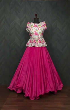 Mohini 7041 Kalamkari Printed Ready To Wear Crop Top Lehenga