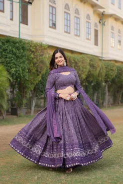 Mohini 7087 Faux Georgette Purple Color Lehenga Choli