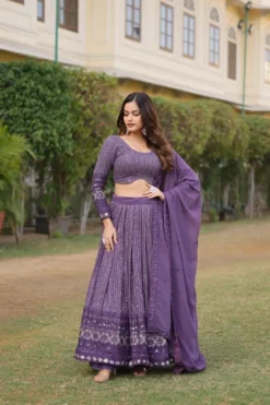 Mohini 7087 Faux Georgette Purple Color Lehenga Choli