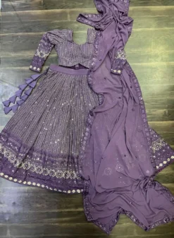 Mohini 7087 Faux Georgette Purple Color Lehenga Choli