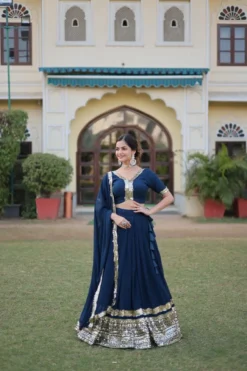Mohini 7088 Rama Color Party Wear Georgette Lehenga Choli