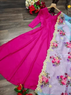 Mohini 9002 Pink Color Gown with Dupatta Collection