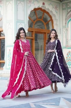 Mohini 9170 Sequence Embroidered Work Gown Wholesale
