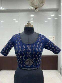 Mona Asha Ready to Wear Stretchable Blouse With Siroski Work