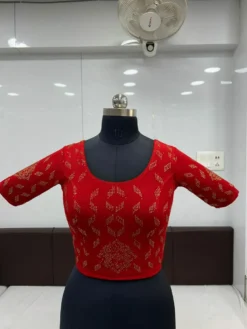 Mona Asha Ready to Wear Stretchable Blouse With Siroski Work